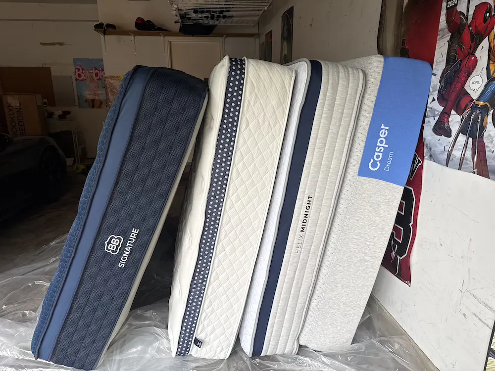 Brooklyn Bedding, WinkBed, Helix and Casper mattresses tested