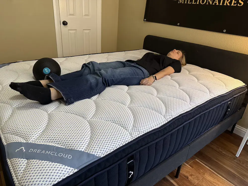 Back sleeper testing the DreamCloud Premier hybrid