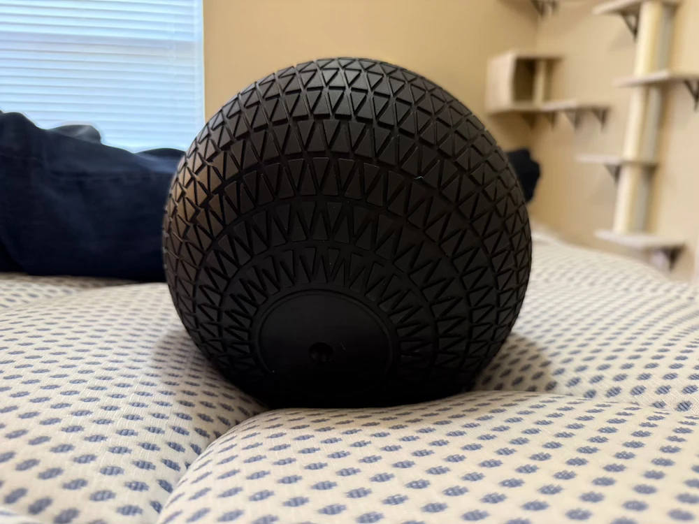 Weighted ball drop test on the DreamCloud Premier mattress showing motion isolation