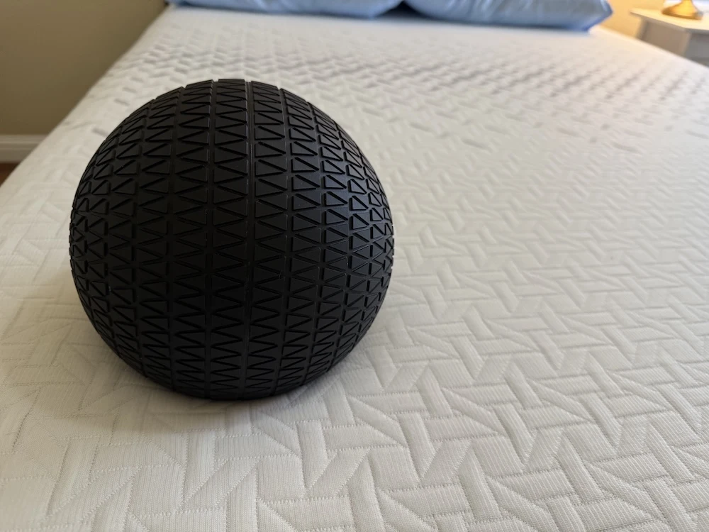 Weighted ball used on Nectar Premier for motion isolation testing