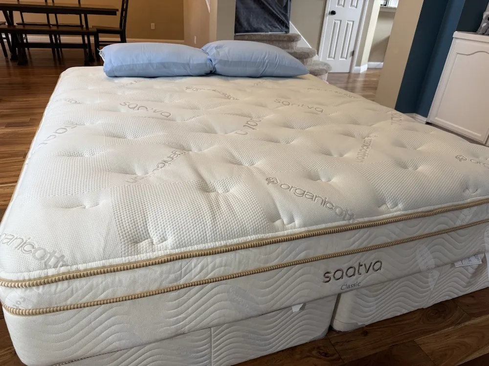 Saatva Classic mattress with Euro pillow top and organic cotton cover