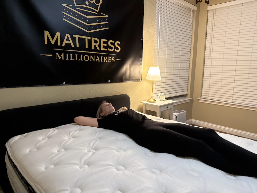 Back sleeper testing the WinkBed Luxury Firm hybrid