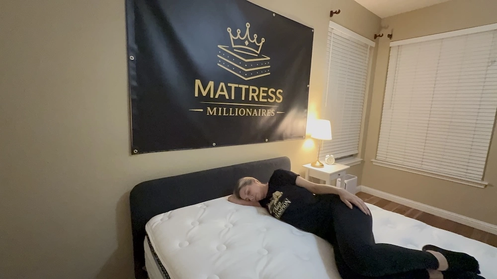 Side sleeper testing WinkBed Luxury Firm support