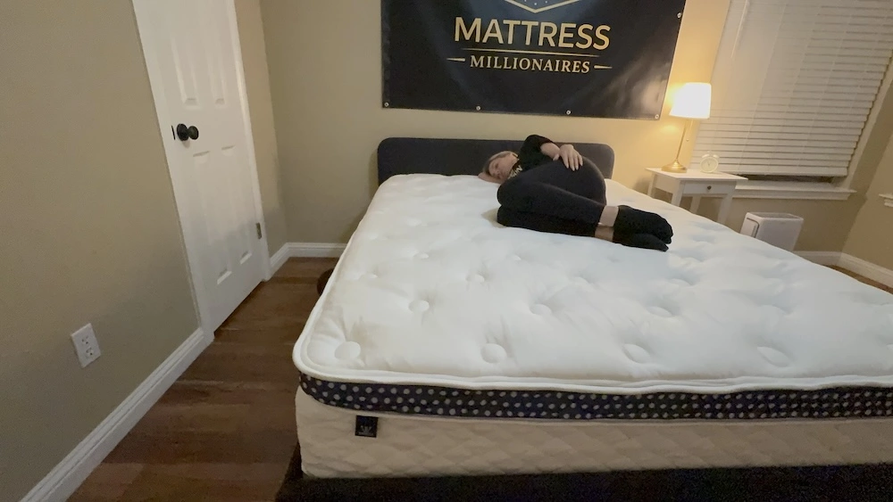 Side sleeper testing the WinkBed Luxury Firm mattress