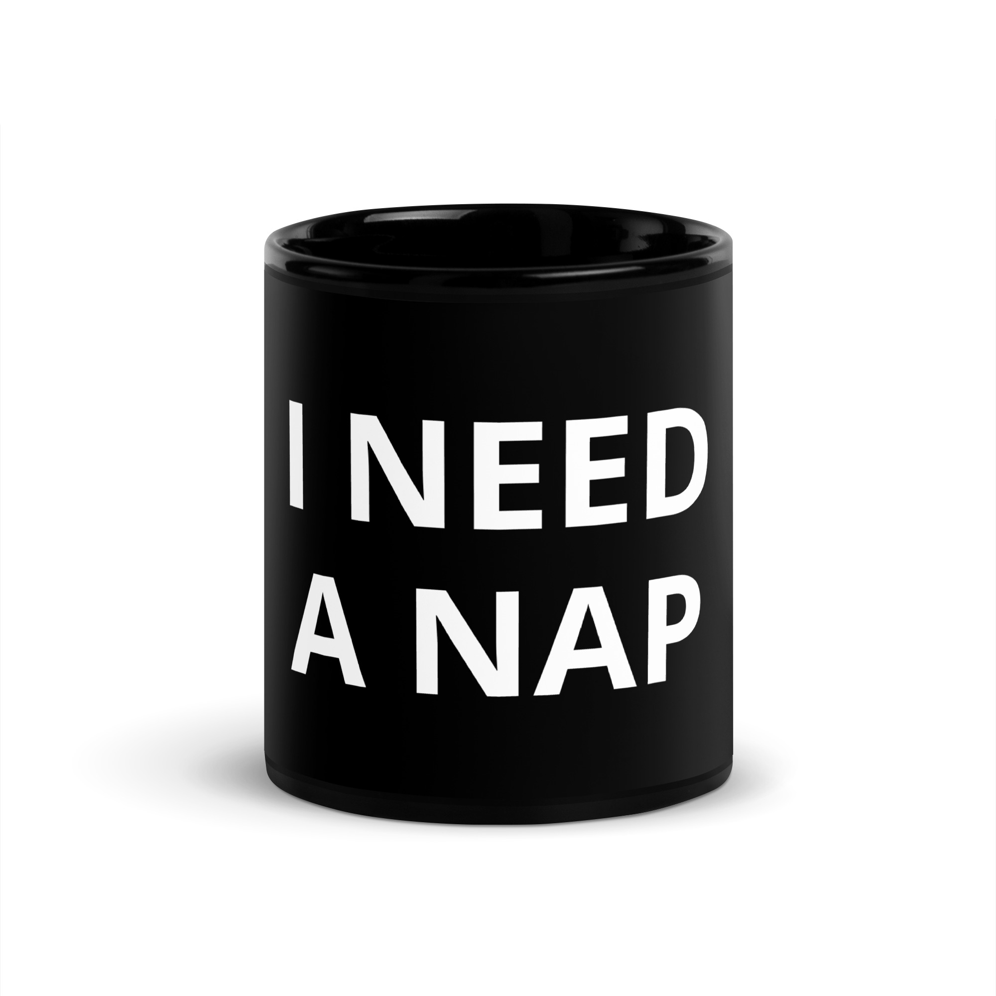 I Need A Nap - Black Glossy Mug