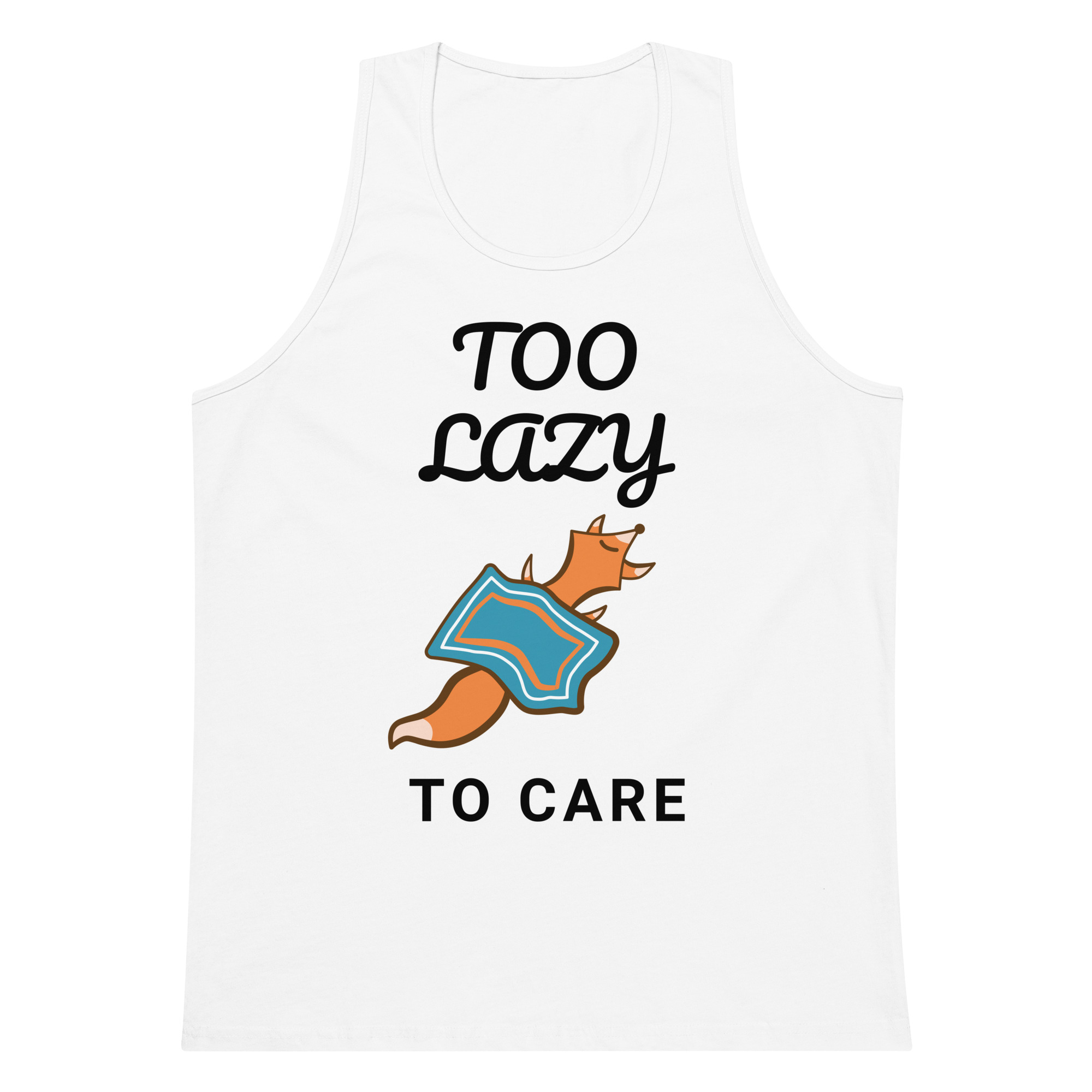 Too Lazy To Care - Menβs premium tank top